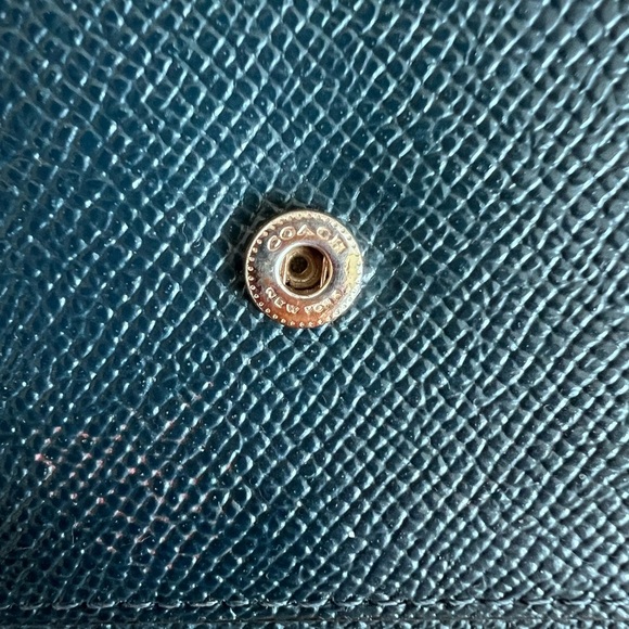 Authentic Coach Wallet Trifold WOMENS Wallet EUC Blue - Picture 5 of 7